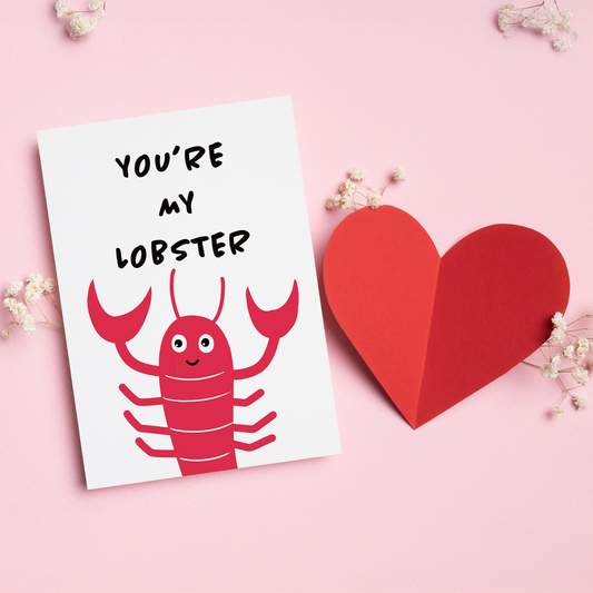 You’re My Lobster is a sweet and playful card about finding your person your forever one. Inspired by the idea of soulmates who stick together for life, this adorable lobster design is perfect for Valentine’s Day or any moment you want to remind someone they’re truly special. Cute, meaningful, and full of love, it’s a card that says we’re meant to be.