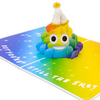 Brighten someone's birthday with a funny pop-up card showcasing a rainbow poop emoji. It's sure to make them laugh!