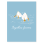 Charming couple card featuring hand-drawn garlic cloves floating together. Designed for modern romantic occasions and meaningful relationship milestones.