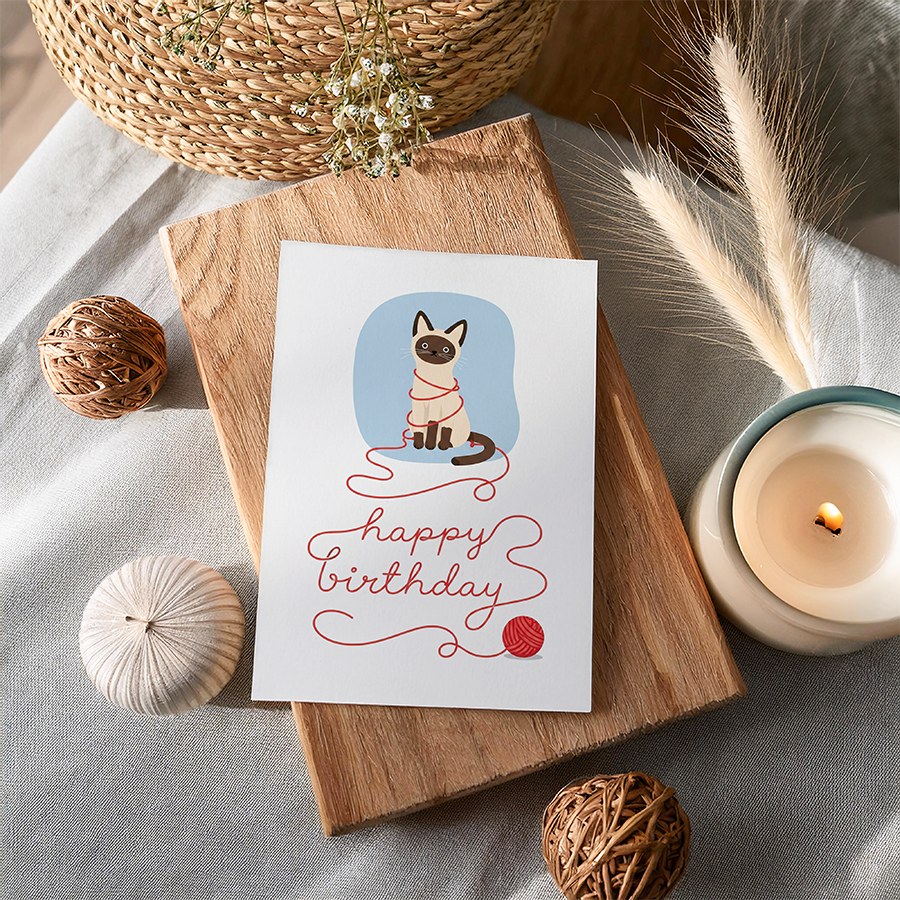 Cat Yarn Birthday