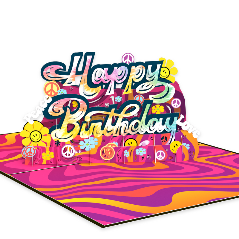 Groovy Birthday Inappropriate 3D Birthday Card