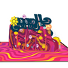 Groovy Birthday Inappropriate 3D Birthday Card