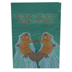 A humorous pop-up card for Valentine's Day, showcasing a beaver theme.