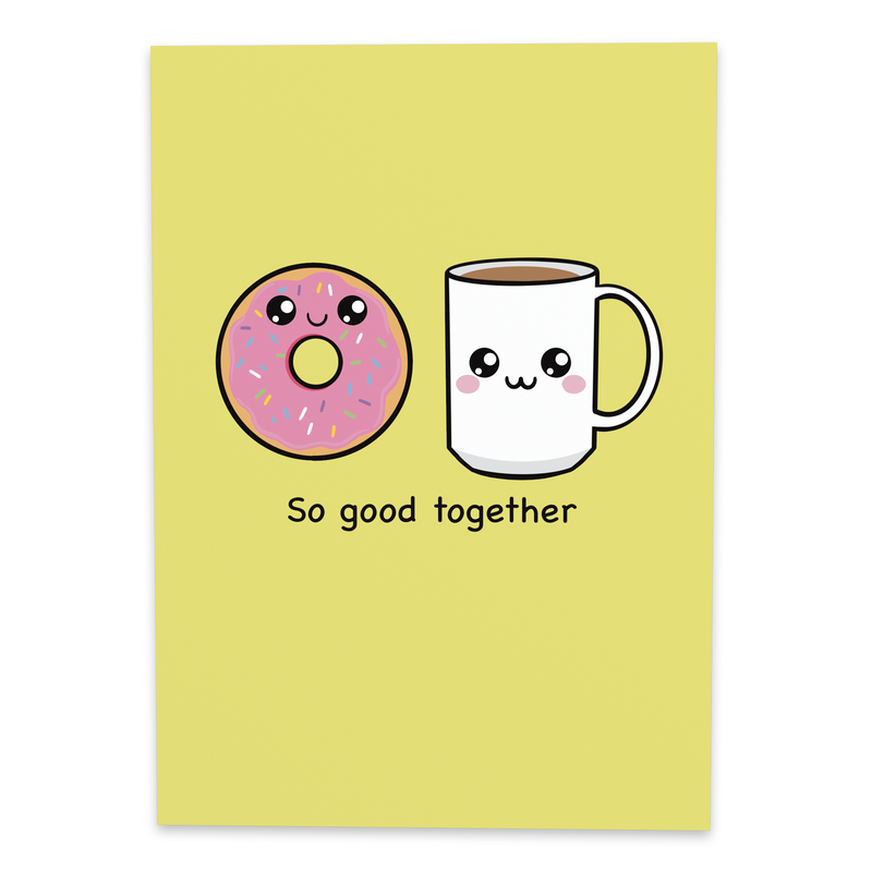 An amusing pop-up anniversary card showcasing the perfect harmony of two individuals who are "so good together."