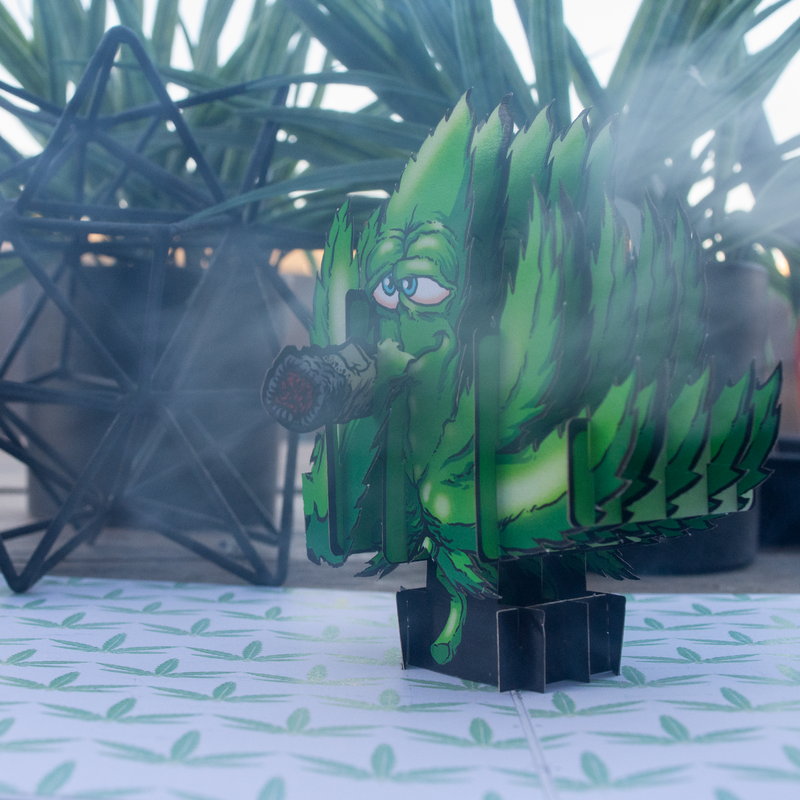 Cannibisism 3D Weed Card