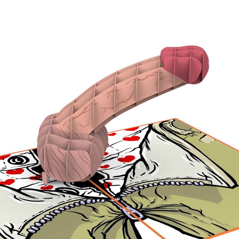 The D Inappropriate 3D Dick Card (Color Variation: White)