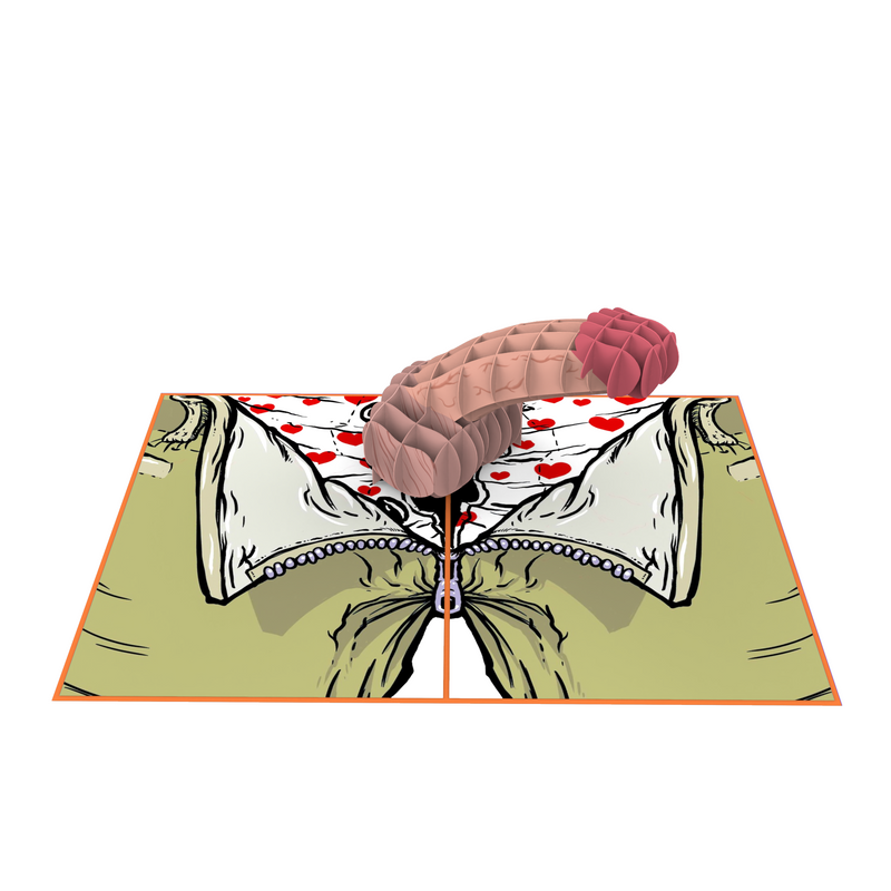 The D Inappropriate 3D Dick Card (Color Variation: White)