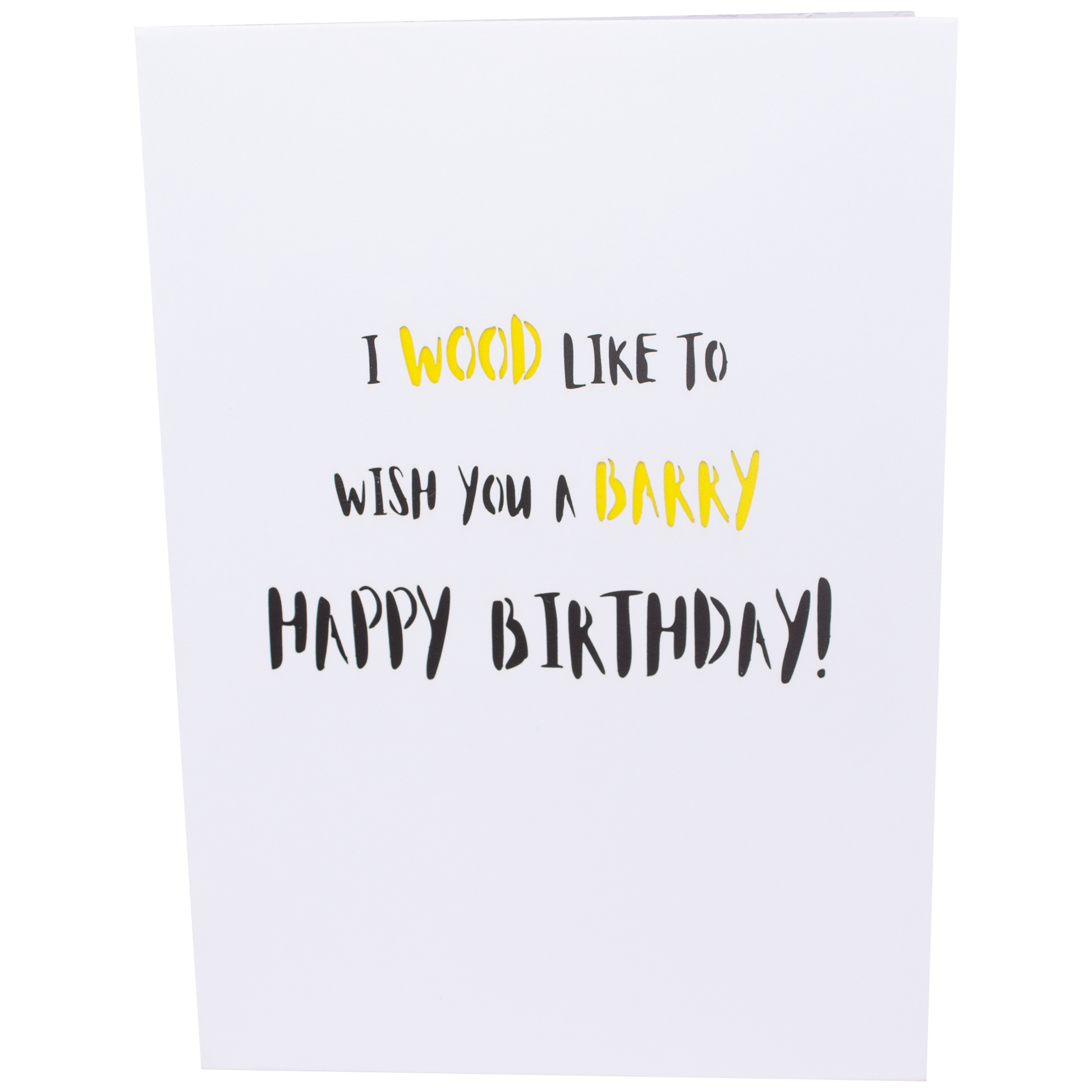 Happy birthday pop card with Barry Wood Meme, a humorous greeting card for celebrations