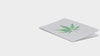 A video shows a pop-up card opening to reveal a 3D cannabis plant, with detailed green leaves unfolding. The camera pans around the card, capturing its intricate design and realistic texture.
